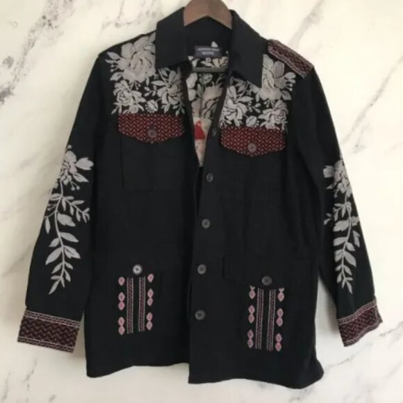 Johnny Was workshop Surya Embroidered Military Jacket S shacket - Picture 3 of 6
